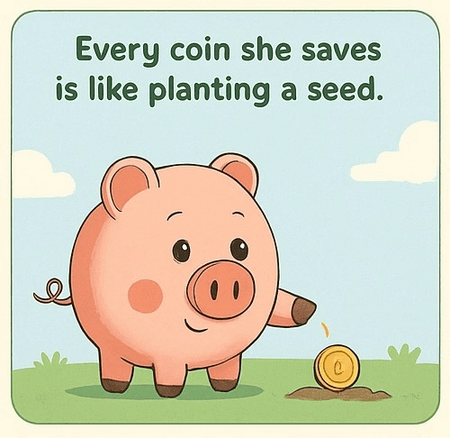 Every penny is like a tiny seed.