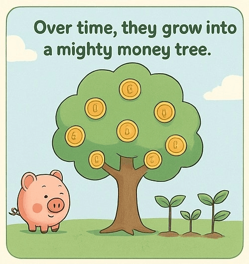 With time, the sprouts grow bigger and bigger.